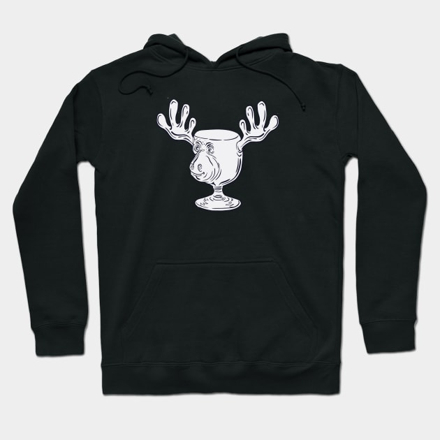 Funny Christmas Moose Mug Hoodie by SLAG_Creative